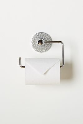 Floral Imprint Toilet Paper Holder