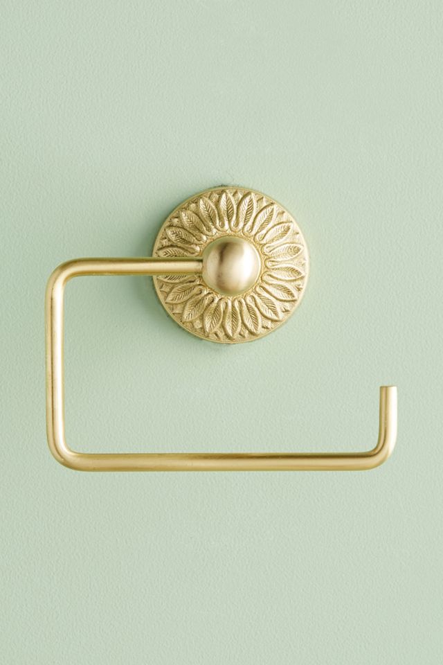 Floral Imprint Toilet Paper Holder #1