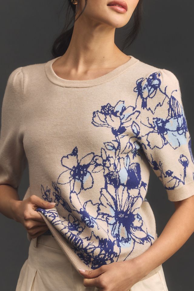Sonal Nathwani Harmon Jacquard Sweater Tee by Maeve #3