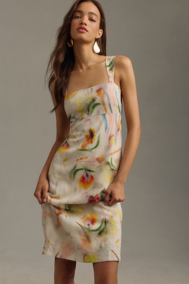 Klaas Jonkman Sleeveless Square-Neck Linen Midi Dress #2