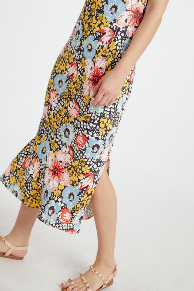 Elyse Printed Bias Slip Midi Dress #3
