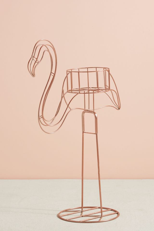Wired Flamingo Plant Stand #1