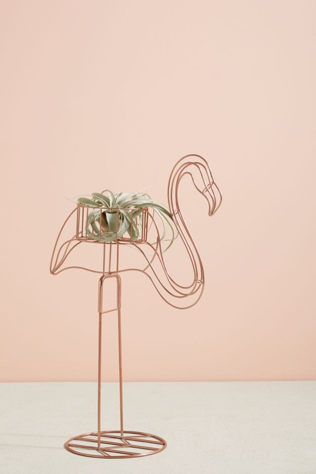Wired Flamingo Plant Stand