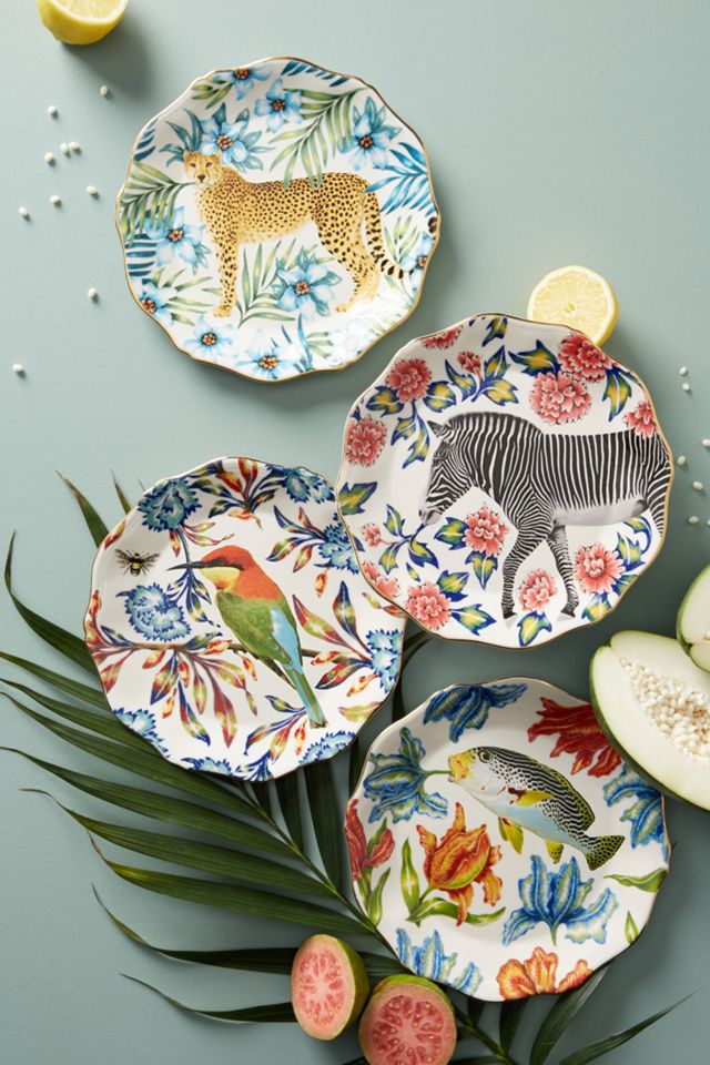 Anthropologie - 新品Nature Table Dessert Plateデザートプレート4枚 Nature Table Dessert Plate デザートプレート4枚セット 即納