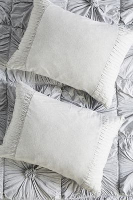 Organic Rosette Jersey Shams, Set of 2