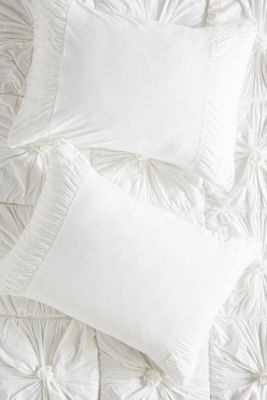 Organic Rosette Jersey Shams, Set of 2