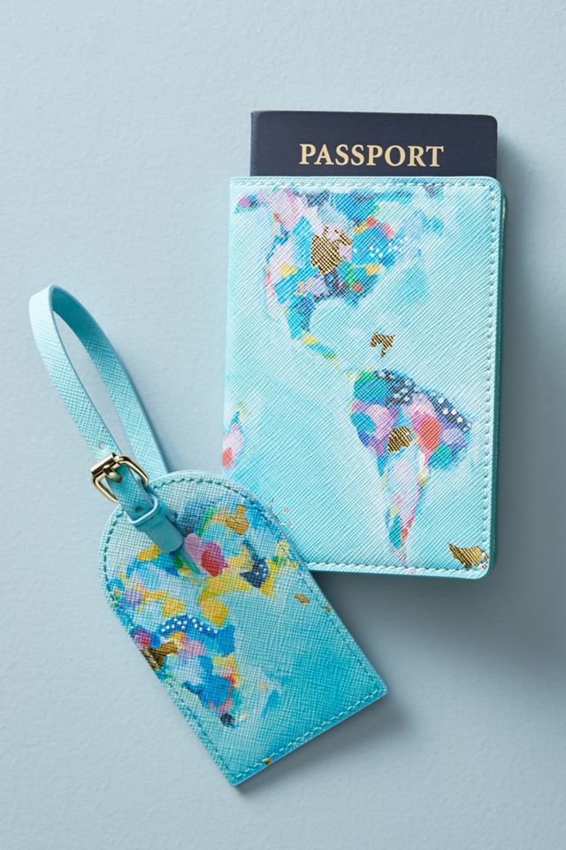 Couples Map Passport Holder