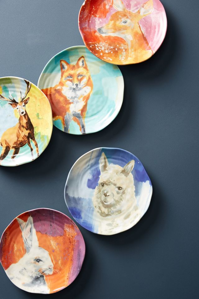 Winter Fauna Dessert Plate #1