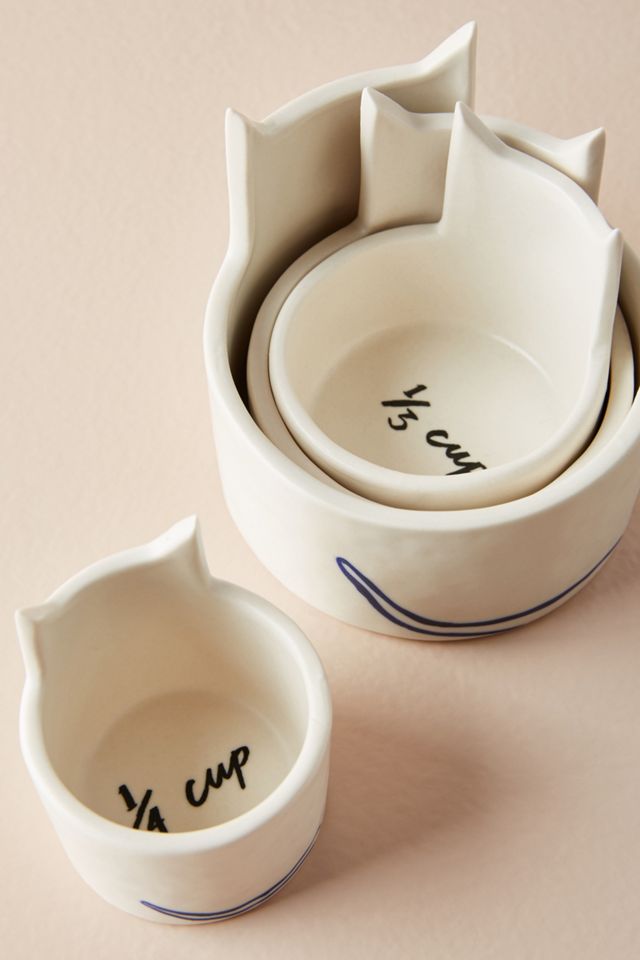 Tasses à mesurer motif chat Kaye Blegvad  #1