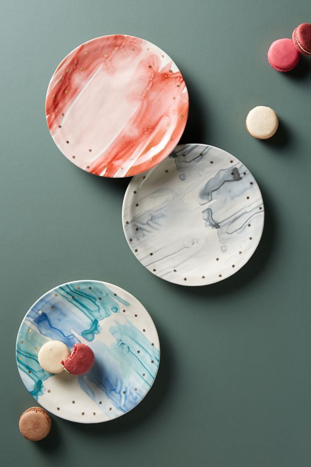 Night Sky Dessert Plate | Anthropologie