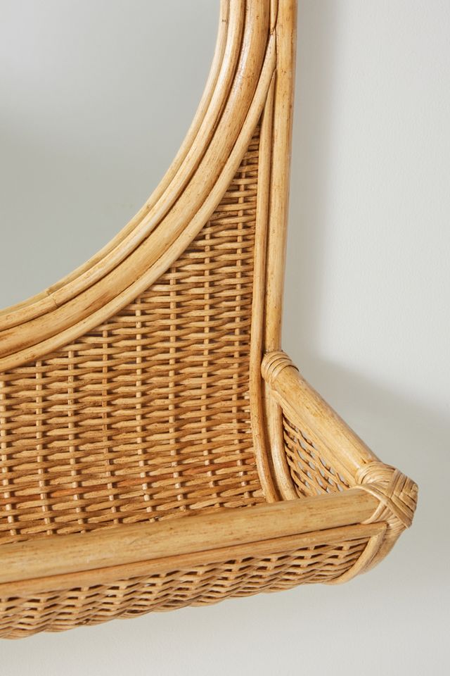 Hazel Round Rattan Mirror #1