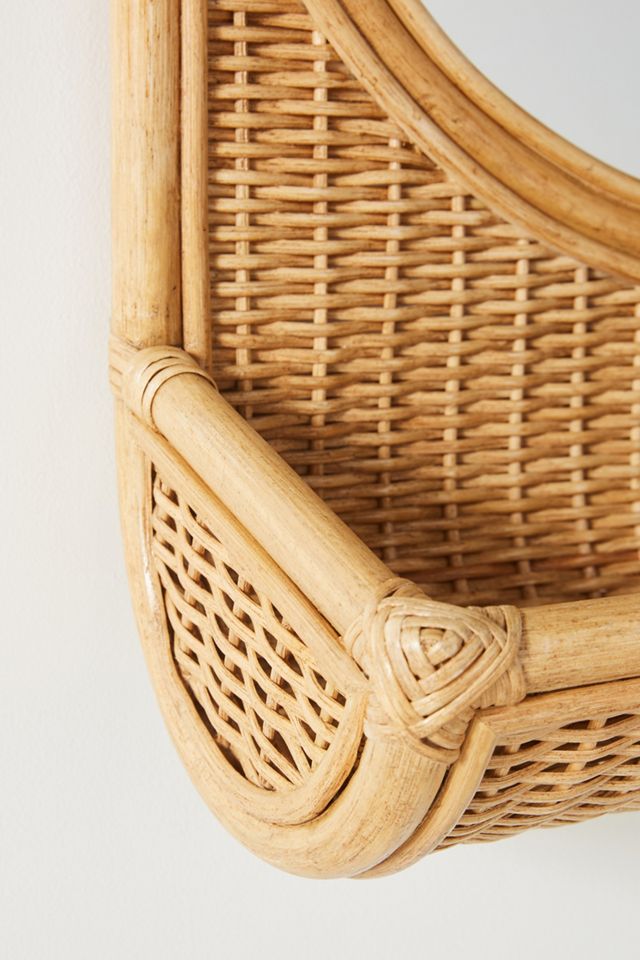 Hazel Round Rattan Mirror #2