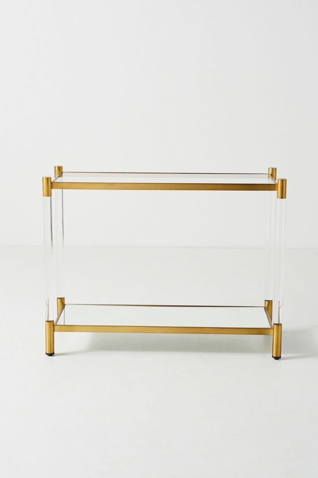 Oscarine Lucite Mirrored Console Table #1