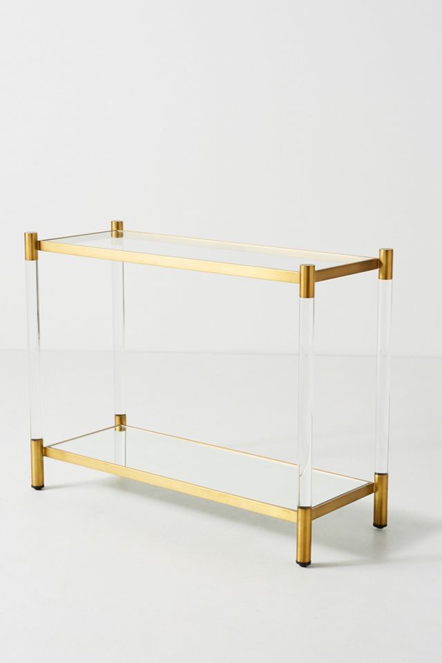 Oscarine Lucite Mirrored Console Table #2