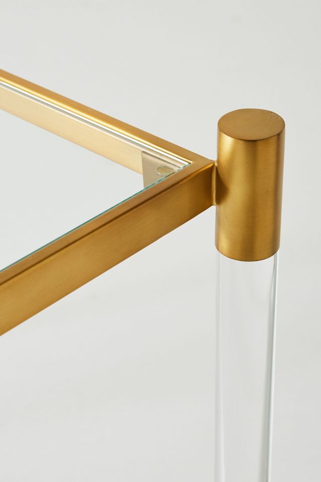 Oscarine Lucite Mirrored Console Table #3