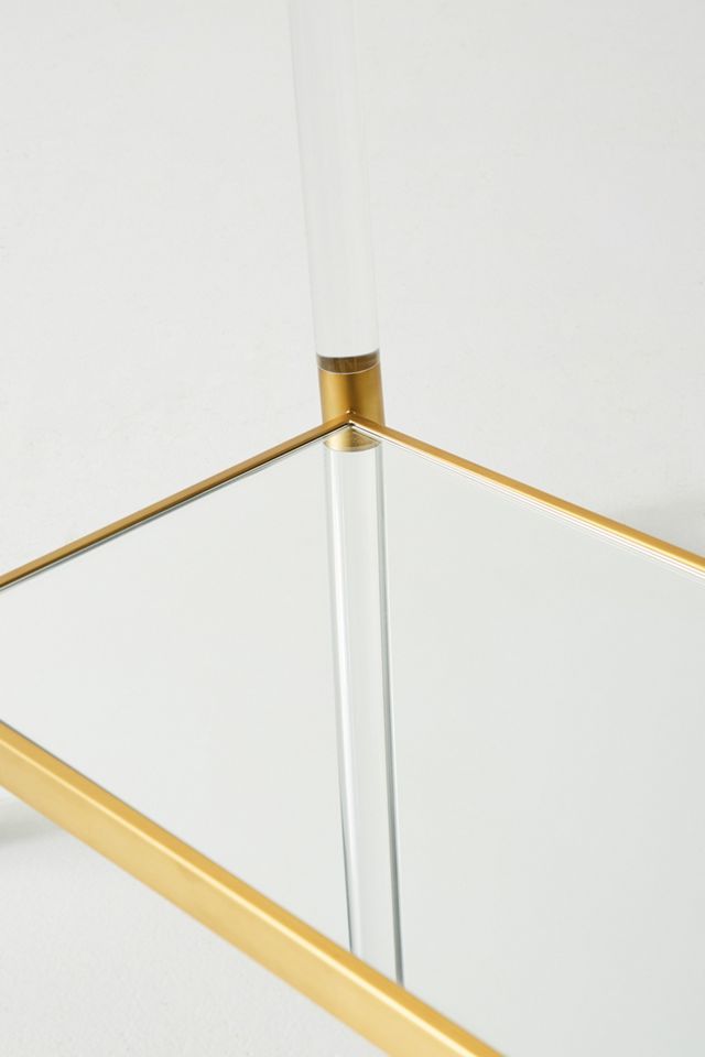 Oscarine Lucite Mirrored Console Table #4