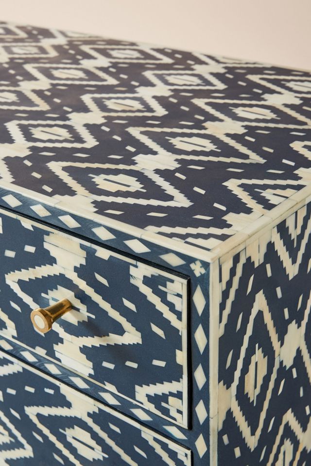Ikat Inlay Six-Drawer Dresser #2
