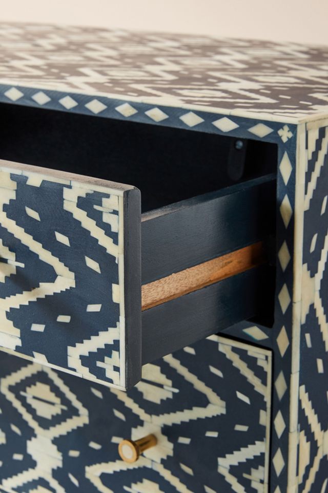 Ikat Inlay Six-Drawer Dresser #5