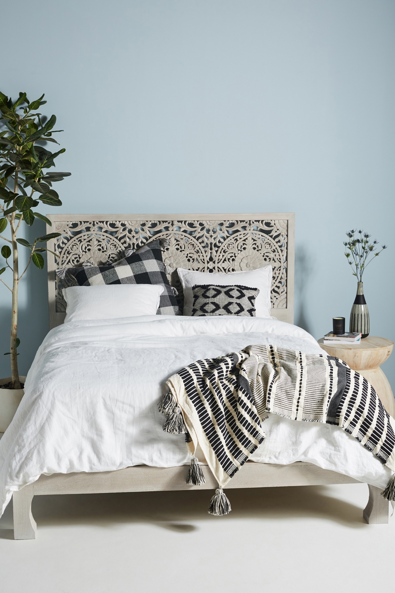 Anthropologie Handcarved Low Lombok Bed MarketFair Shoppes