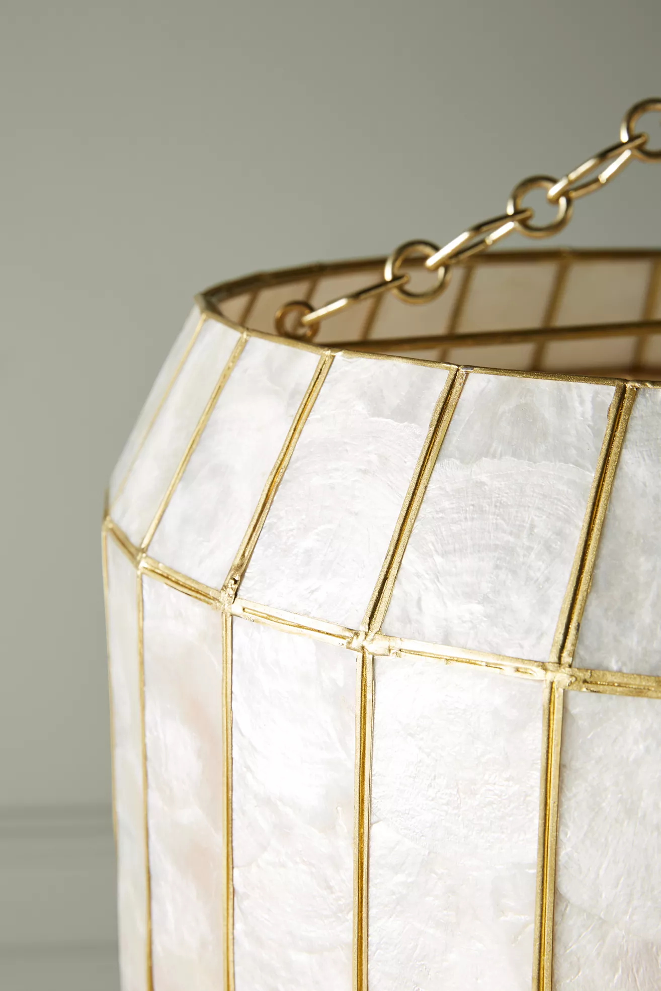 Madelyn Capiz Oval Faceted Chandelier - thumbnail 4