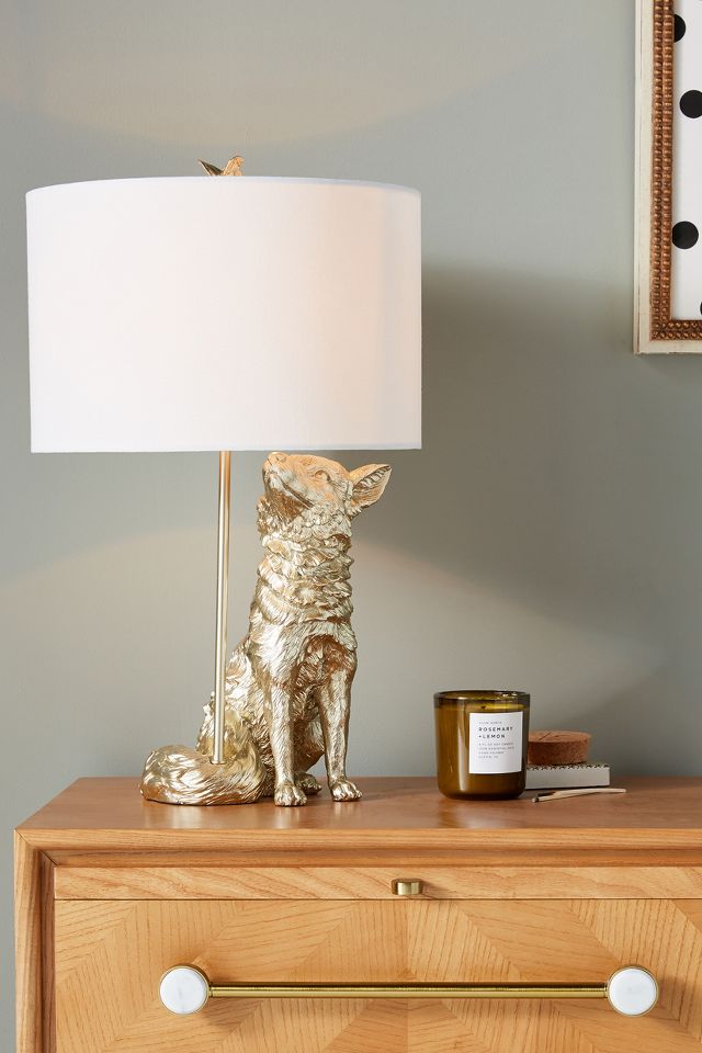 Fox lamp. Лампа с животными какой стиль интерьера.