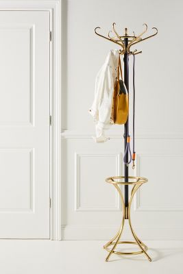 Gold coat rack stand hot sale