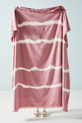 Stripe-Dyed Beach Blanket