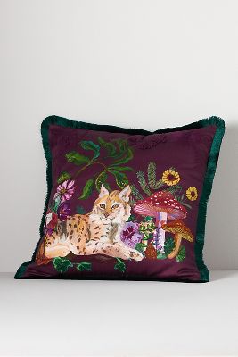 Shop Nathalie Lete Embroidered Velvet Cushion