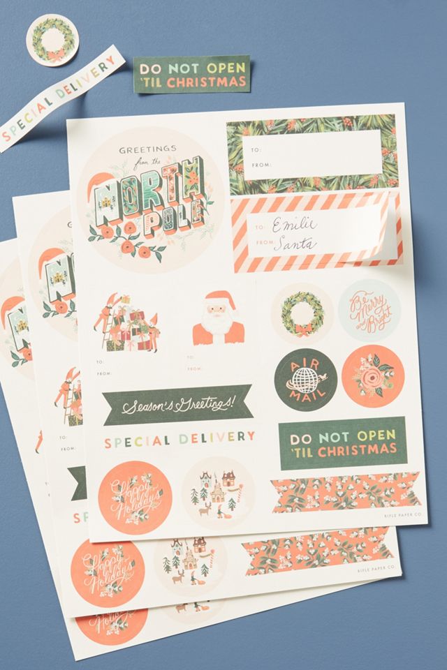 Rifle Paper Co. Winter Floral Stickers & Labels | Paper Source