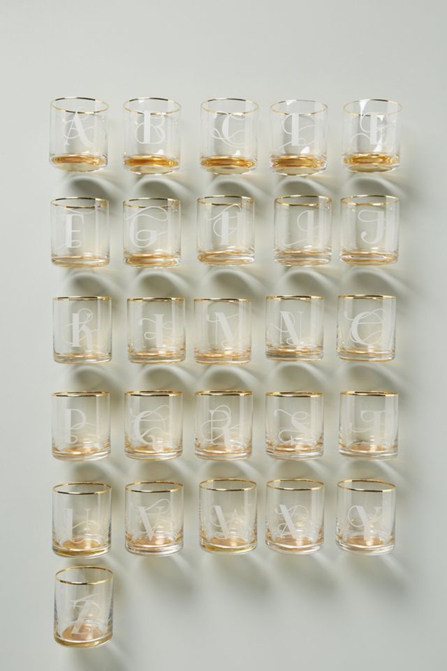 Gilded Monogram DOF Glass #2