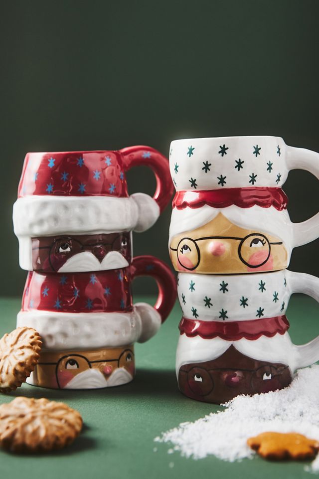 Isabela Dos Santos x Anthropologie Cozy with Mrs. Santa Claus Stoneware Mug #2