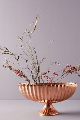 Copper Pedestal Vase