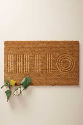 Embossed Greeting Doormat