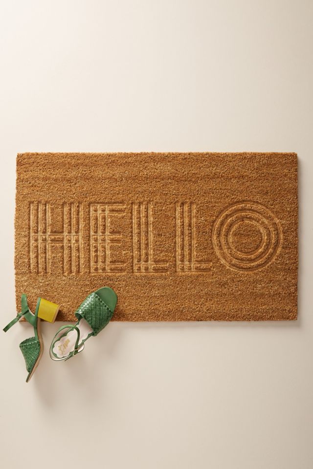 Embossed Greeting Doormat