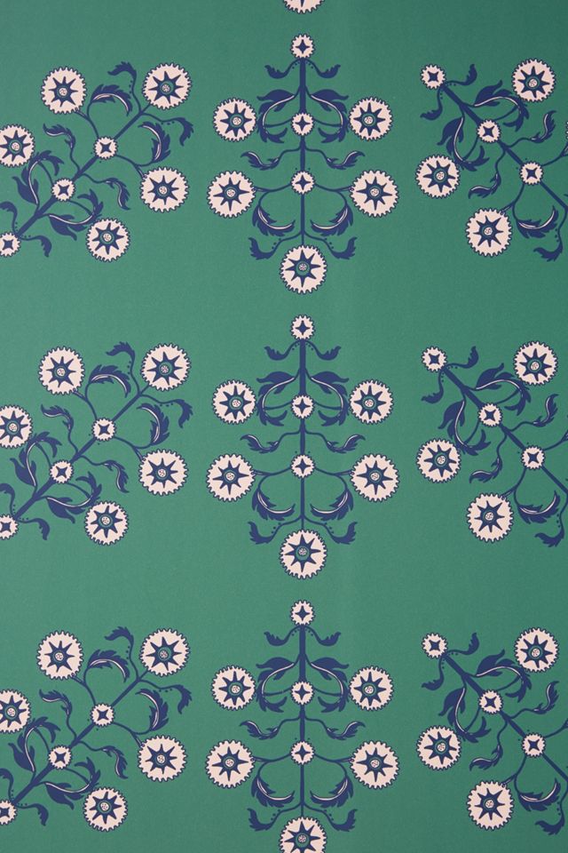 Floral Block Print Wallpaper #2