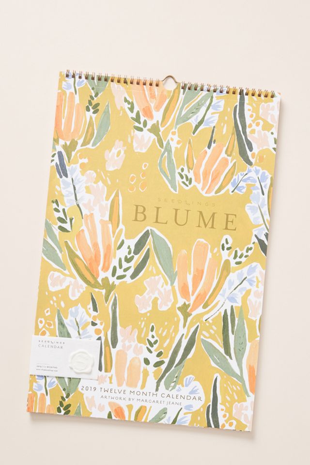 Seedlings Blume 2019 Wall Calendar