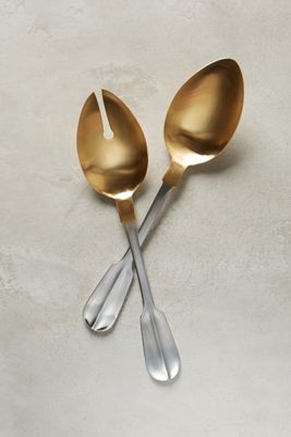Gold-Tipped Serving Set