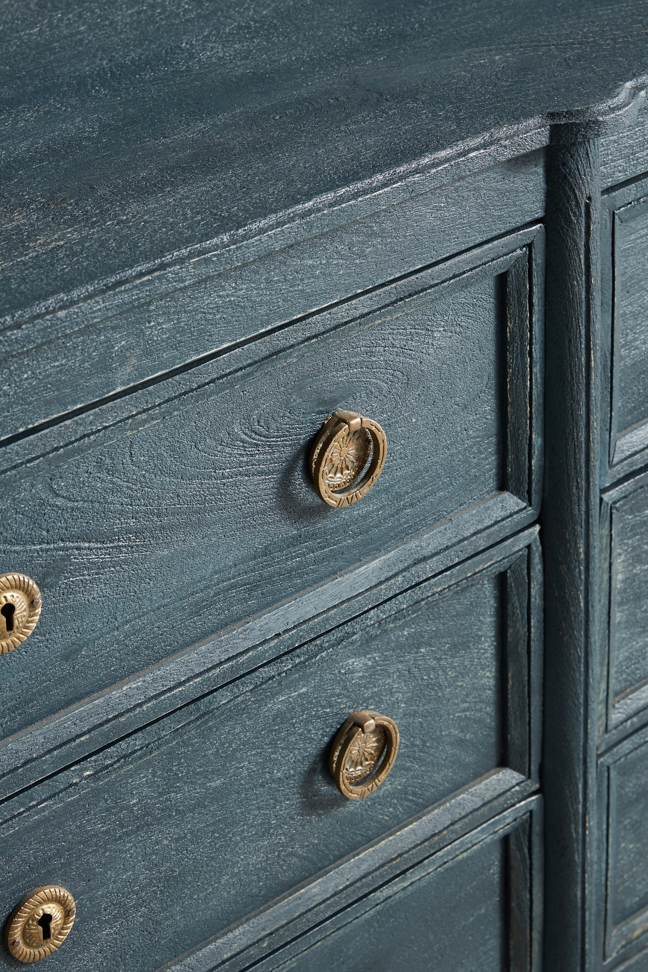 Washed Wood Six-Drawer Dresser