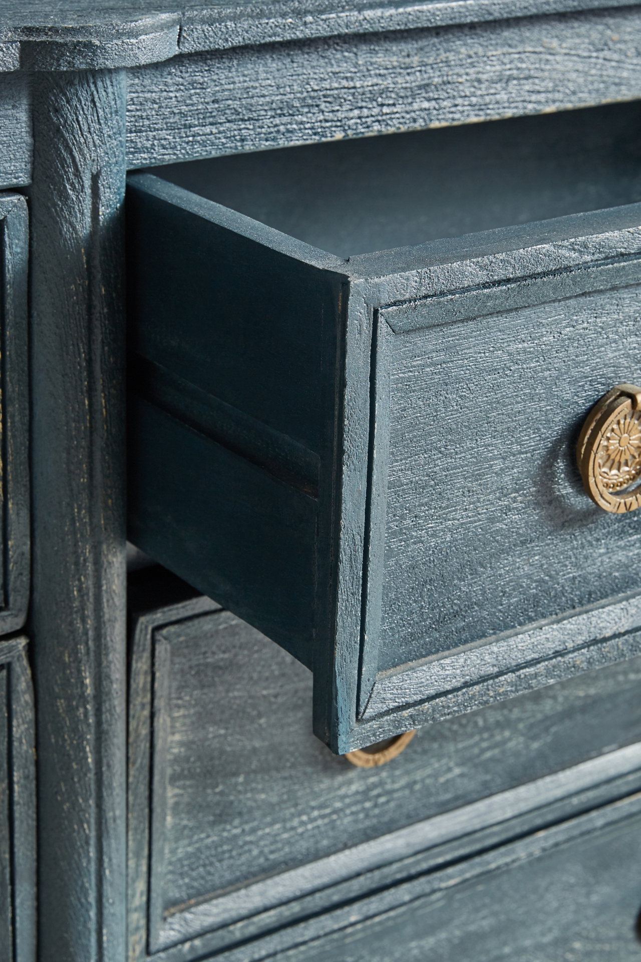 Washed Wood Six-Drawer Dresser