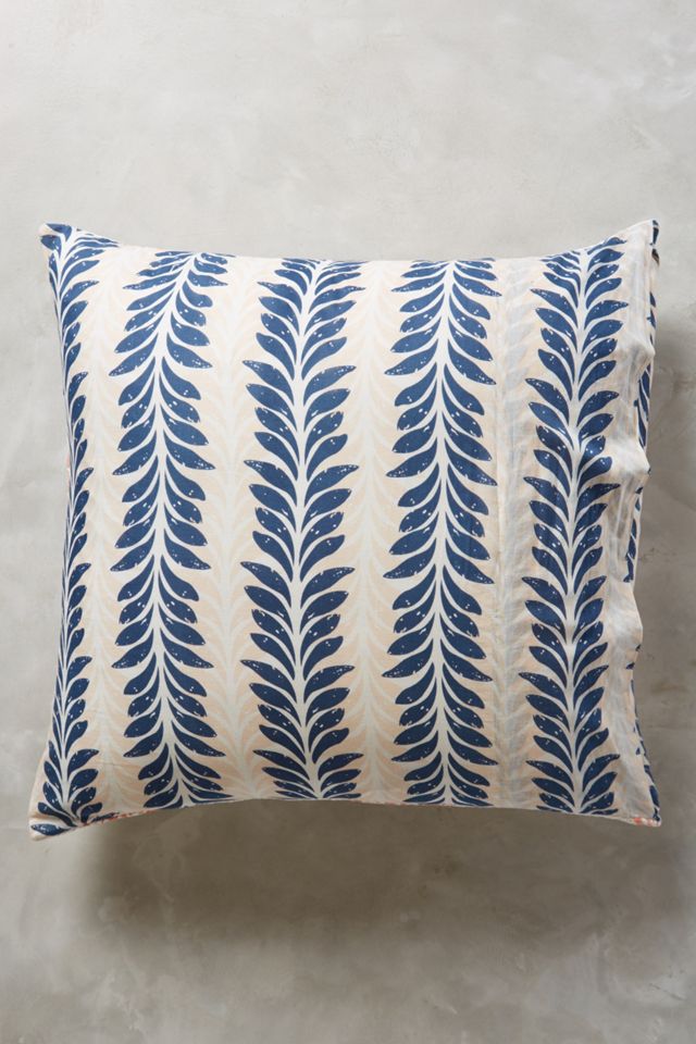 Woodblock Floral Euro Sham #1