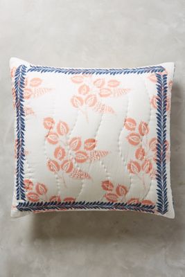 Woodblock Floral Euro Sham