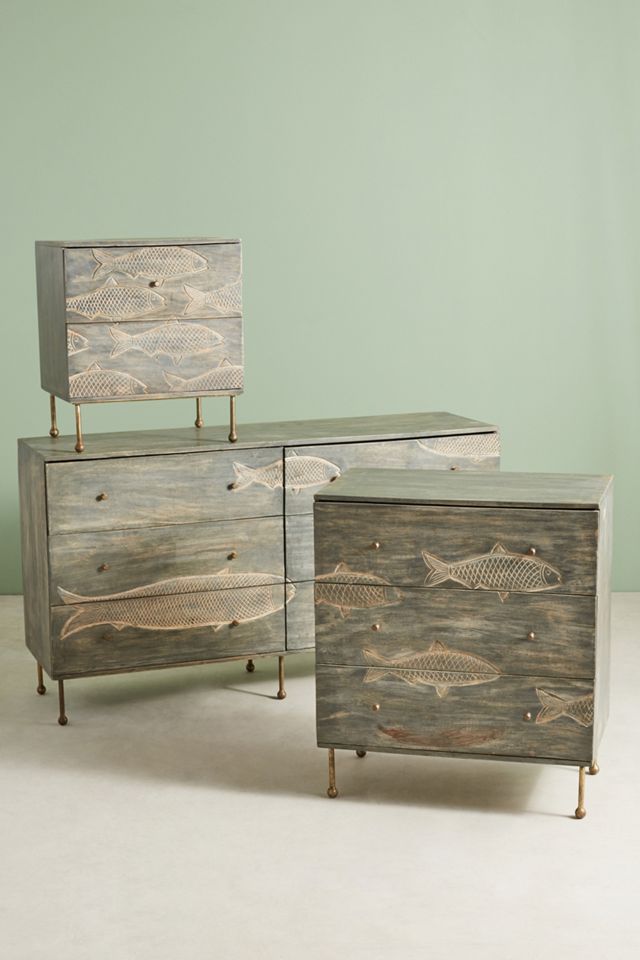 Handcarved Streamlet Six-Drawer Dresser #6