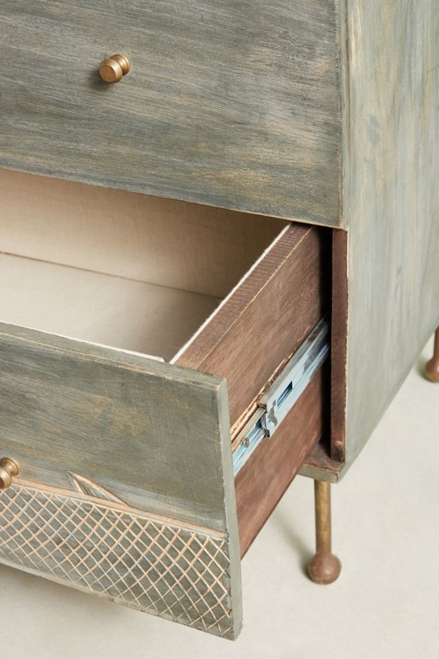 Handcarved Streamlet Six-Drawer Dresser #3