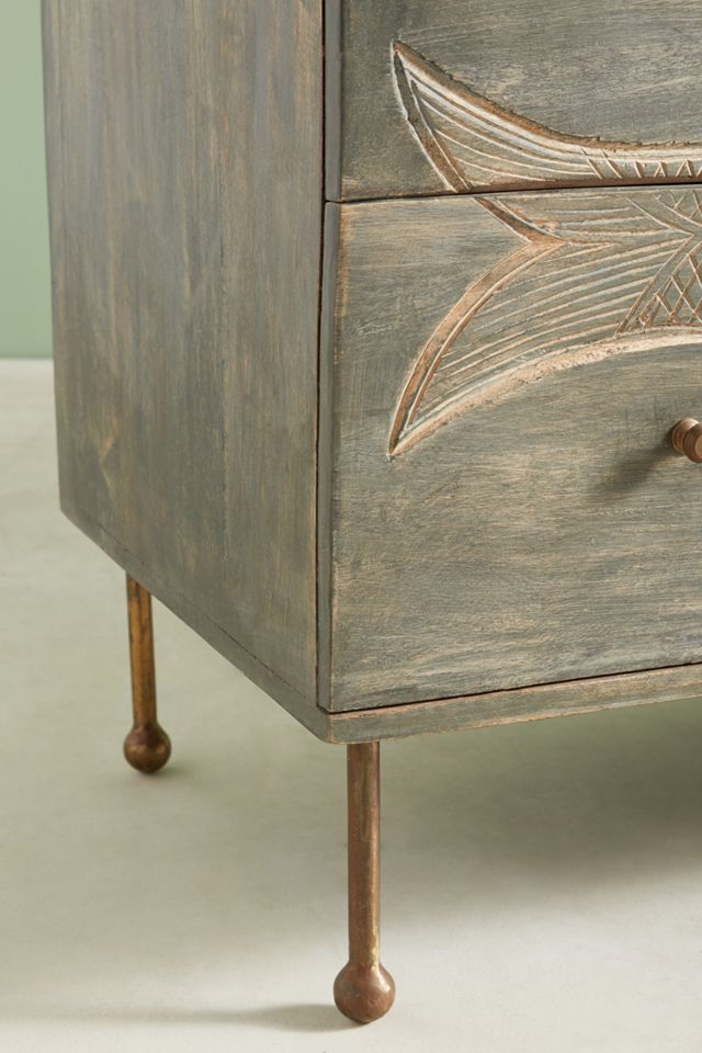 Handcarved Streamlet Six-Drawer Dresser #5