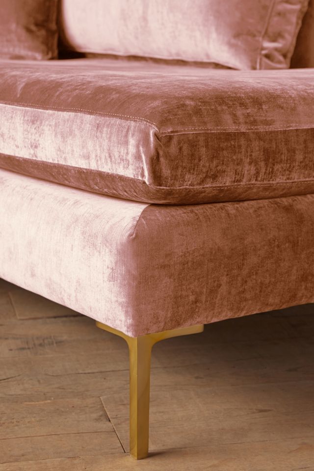 Slub Velvet Edlyn Right Sectional #2