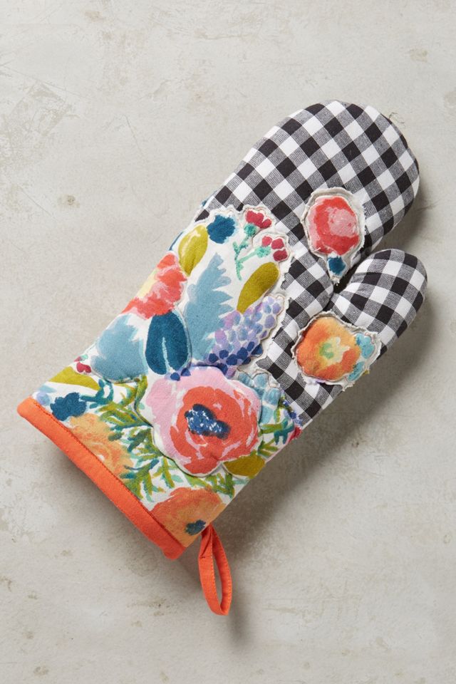 Bearing Flowers Oven Mitt #1