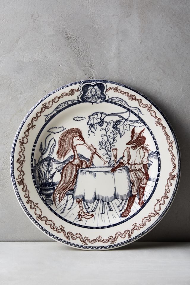 Gien Les Fables Dessert Plate Set #2