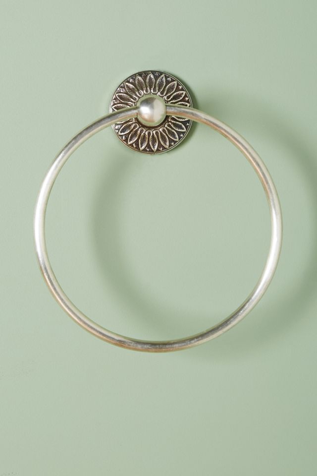 Floral Imprint Towel Ring #1
