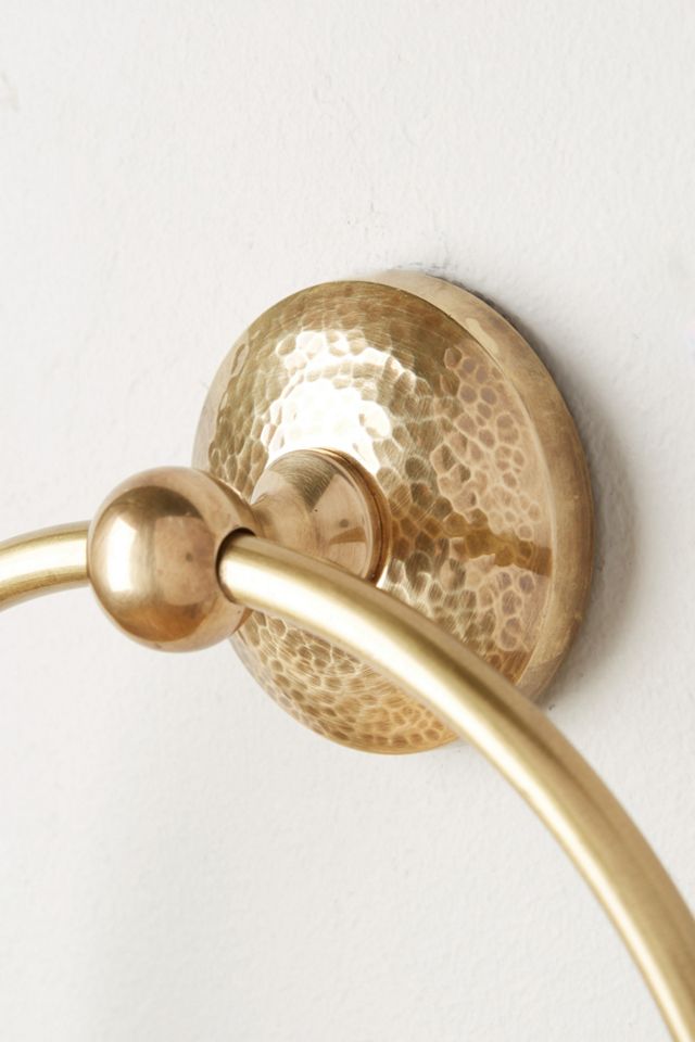 Hammered Towel Ring #1