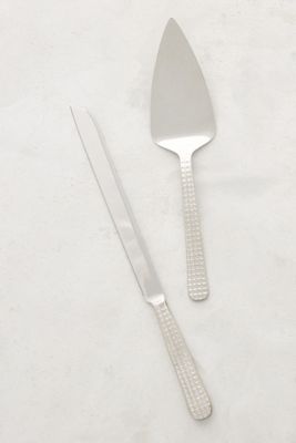 Manhattan Platinum Cake Servers, Set of 2